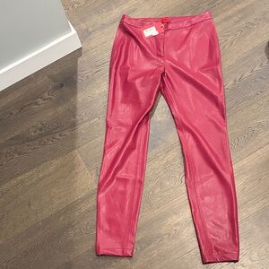 NWT Hugo Boss Faux-Leather Slim Fit Himati-1 Pants Size US6